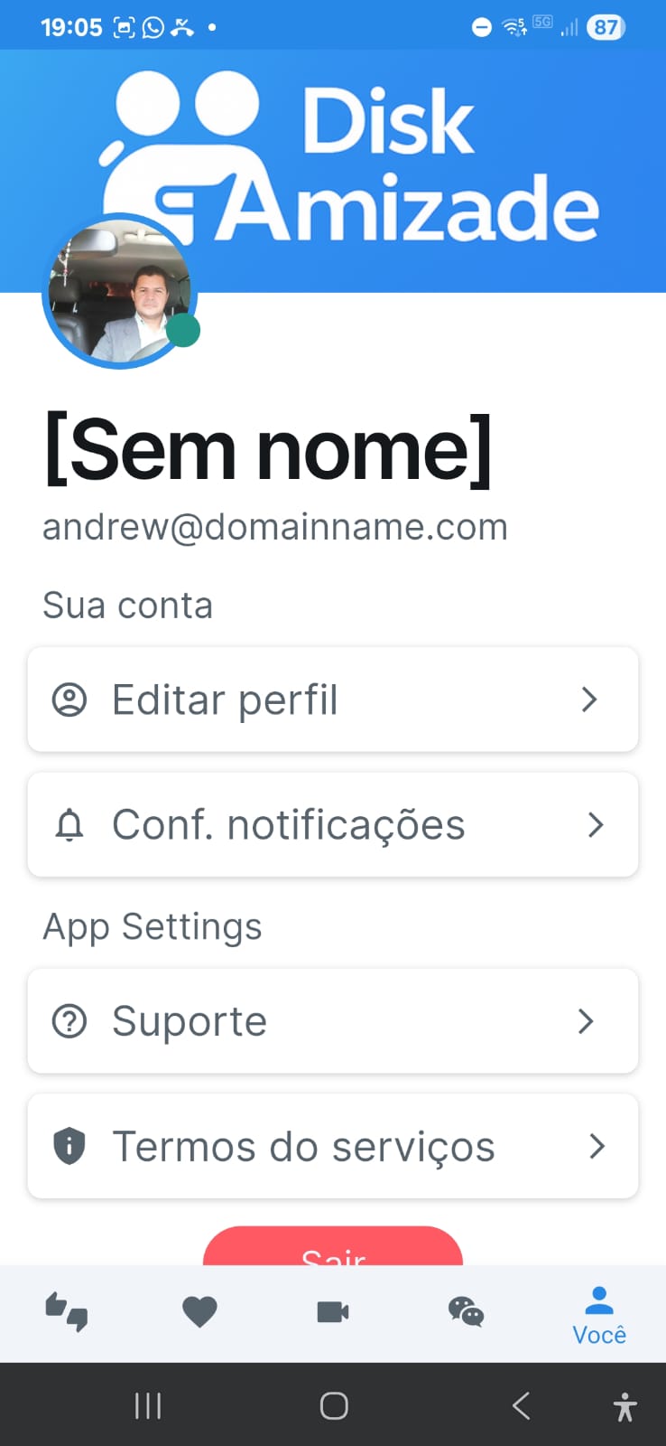 Tela de Perfil